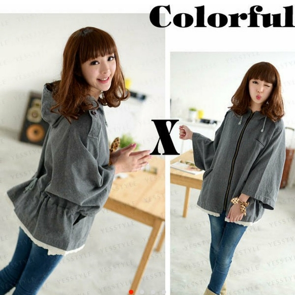 59 seconds - Hooded lace-trim zip caplet - Picture 6 of 6